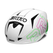 Casco Briko Gass Graphik Matt Shiny Neon Green-Pink-Orange 1