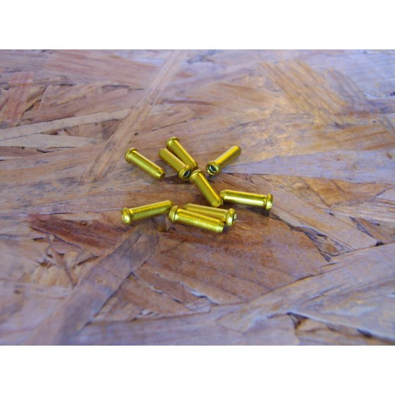 Alligator Terminali filo Alluminio anodizzati oro 10pz
